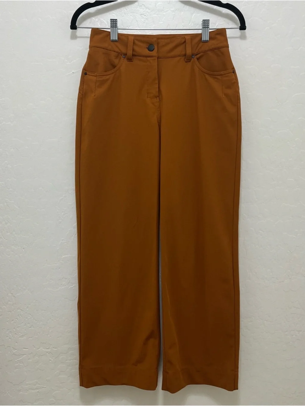 Lululemon City Sleek Wide Leg Cropped Pant Sz 24 Brown